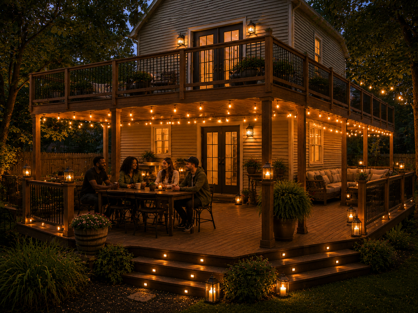 Outdoor deck seating concept